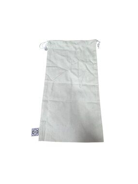 Loewe Cotton Drawstring Dust Bag 14.5x8 White Accessories Storage Handbag Purse